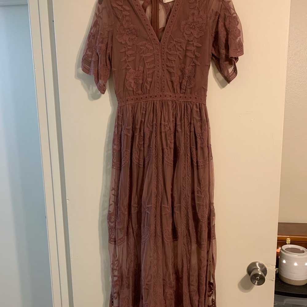 Burgundy long dress